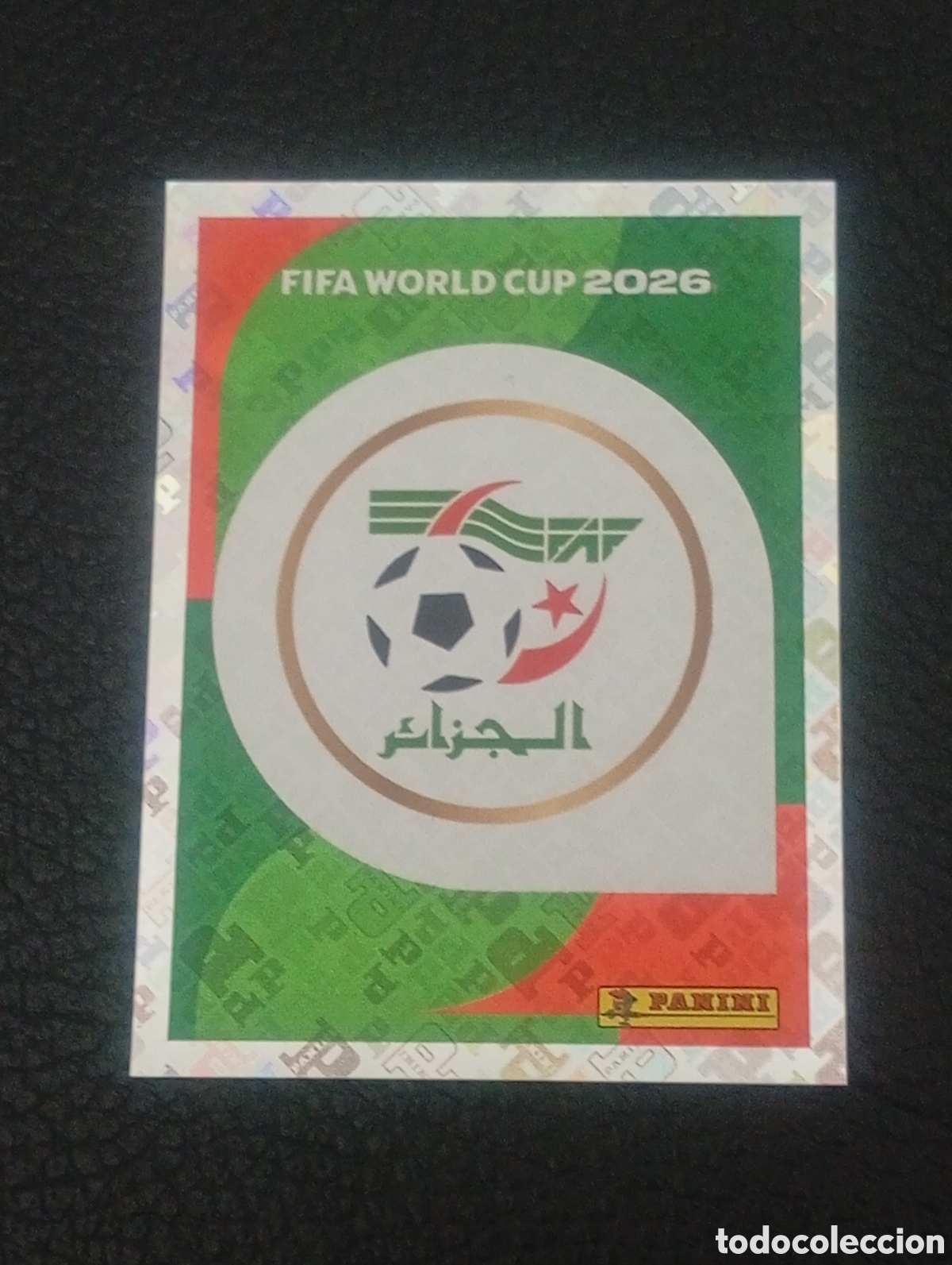 Cromos de f&uacute;tbol: Alg 1 escudo Algeria MUNDIAL F&Uacute;TBOL 2026 FIFA WORLD CUP PANINI CROMO STICKER alg1