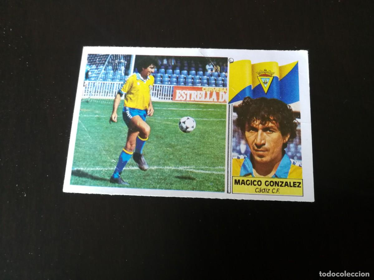 Cromos de f&uacute;tbol: M&aacute;gico Gonz&aacute;lez C&aacute;diz CF Ultimo Fichaje n&ordm; 21 Editorial Este despegado, Buen estado