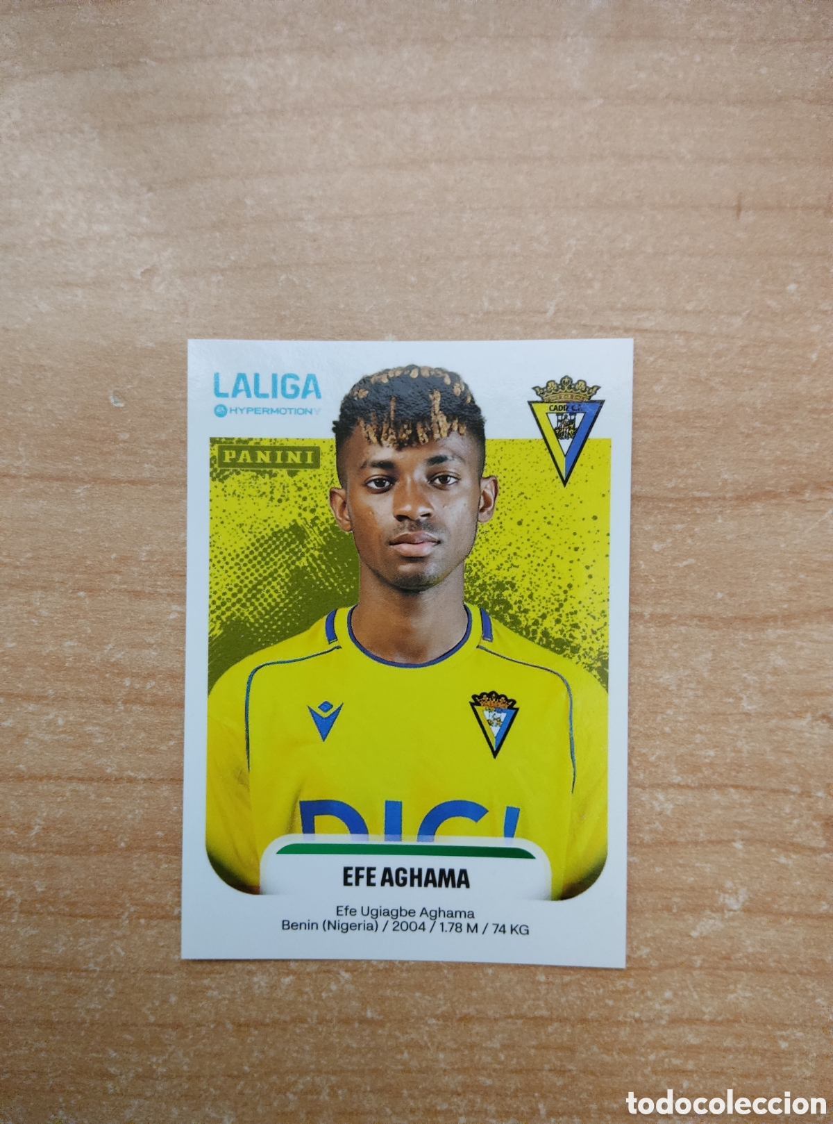 Cromos de f&uacute;tbol: 93B EFE AGHAMA CADIZ LIGA HYPERMOTION 2025 2026