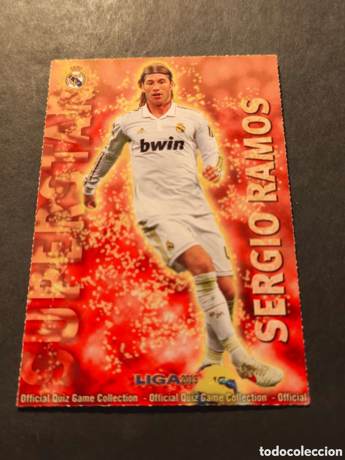 Cromos de f&uacute;tbol: 24 SERGIO RAMOS REAL MADRID MUNDICROMO 2013 SUPER STAR MATE