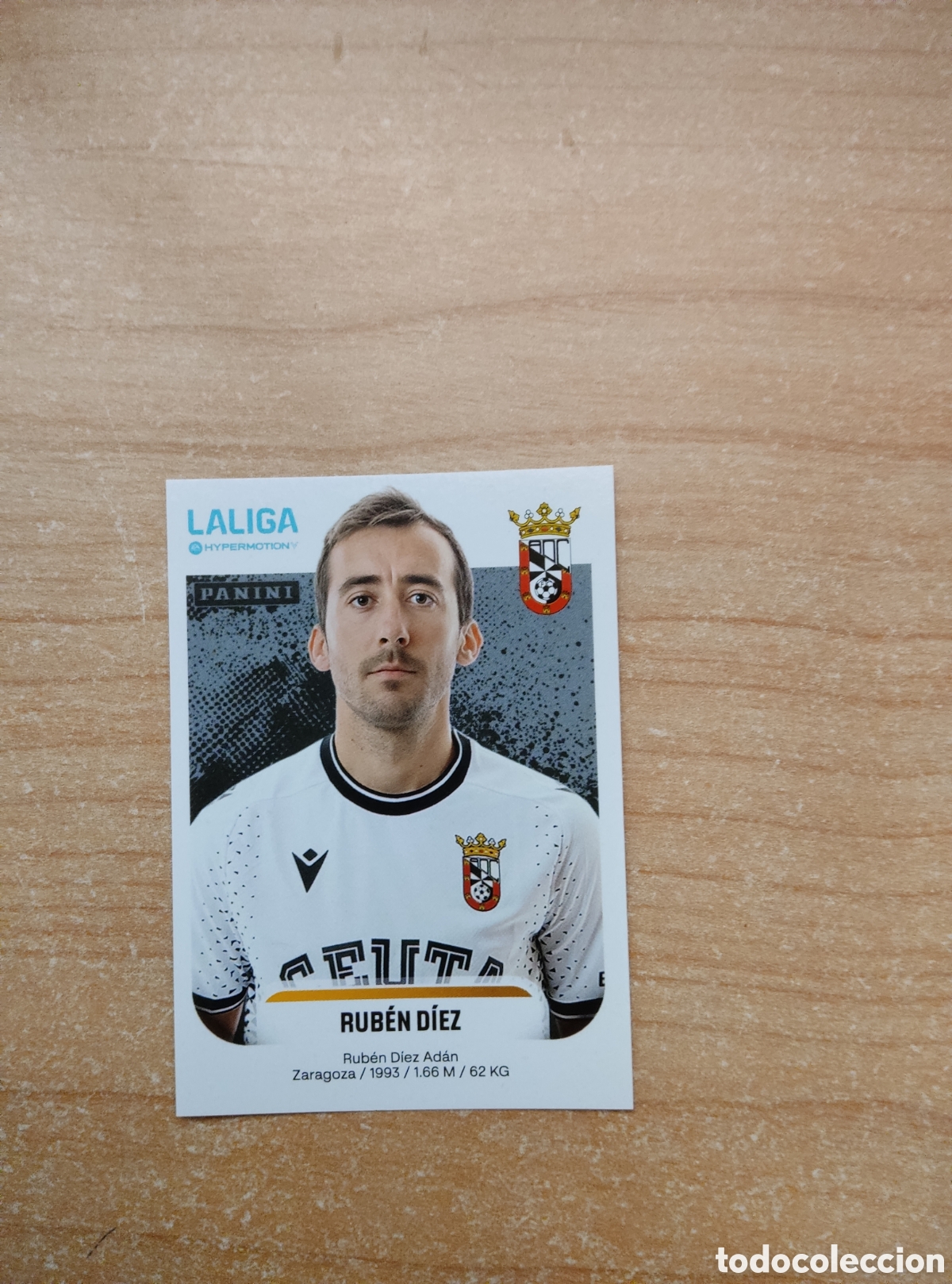 Cromos de f&uacute;tbol: 127 RUBEN DIEZ CEUTA LIGA HYPERMOTION 2025 2026