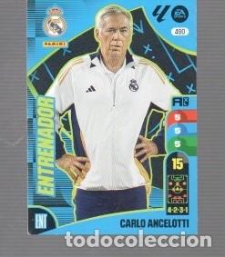 Cromos de f&uacute;tbol: CROMO DE FUTBOL CASA XL -ADRENALYM Y PANINI DE A&Ntilde;O 2024 / 25 ENTRENADOR REAL MADRID CARLO ANCELOTTI