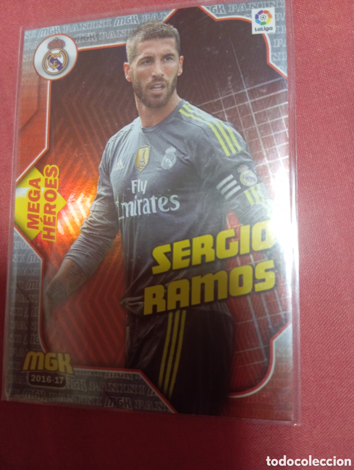 Cromos de f&uacute;tbol: Sergio Ramos Real Madrid MEGA HEROES n&deg;349 / PANINI MEGACRACKS 2016/2017