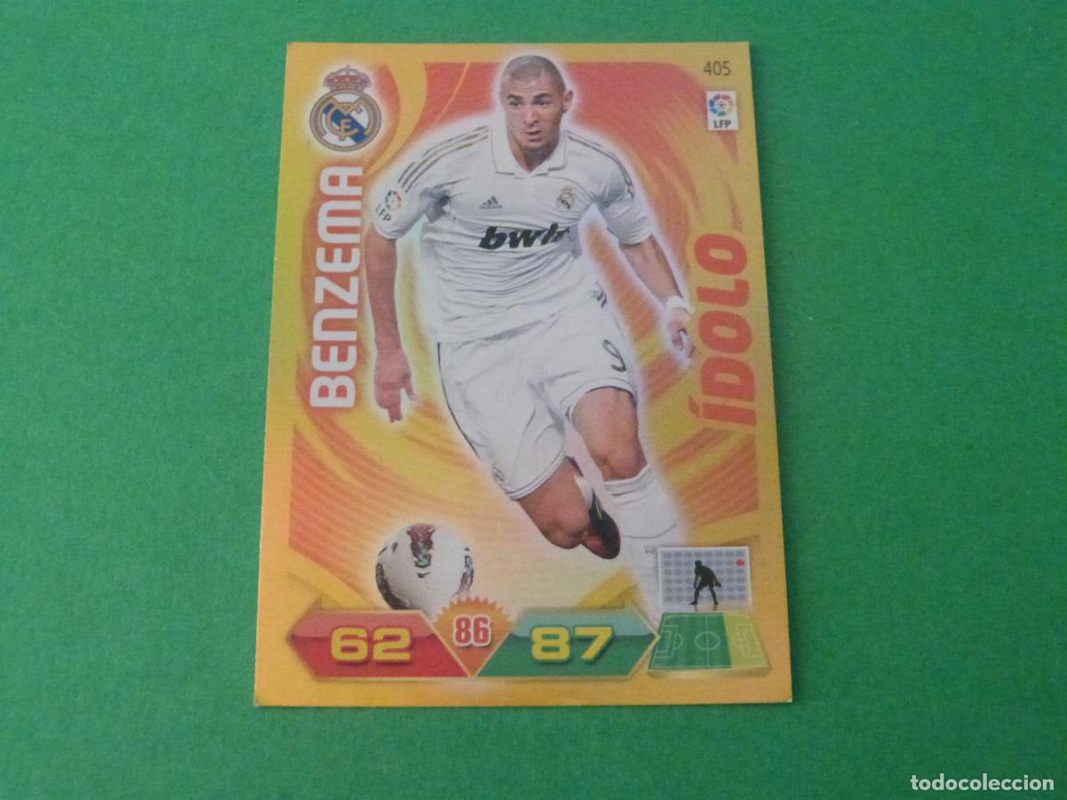 Cromos de f&uacute;tbol: TRADING CARD FUTBOL BENZEMA REAL MADRID C.F. N&ordm; 405 LIGA ADRENALYN XL 2011-2012/11-12 PANINI