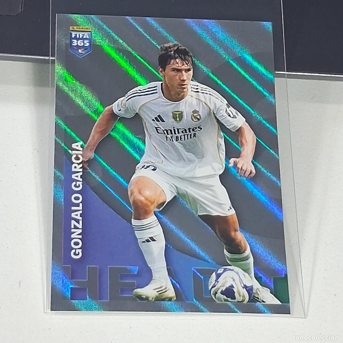 Cromos de f&uacute;tbol: B36 31 GONZALO GARCIA MADRID HEAD THE GOLDEN WORLD OF FOOTBALL FUTBOL PANINI FIFA 365 2026 26 STICKE