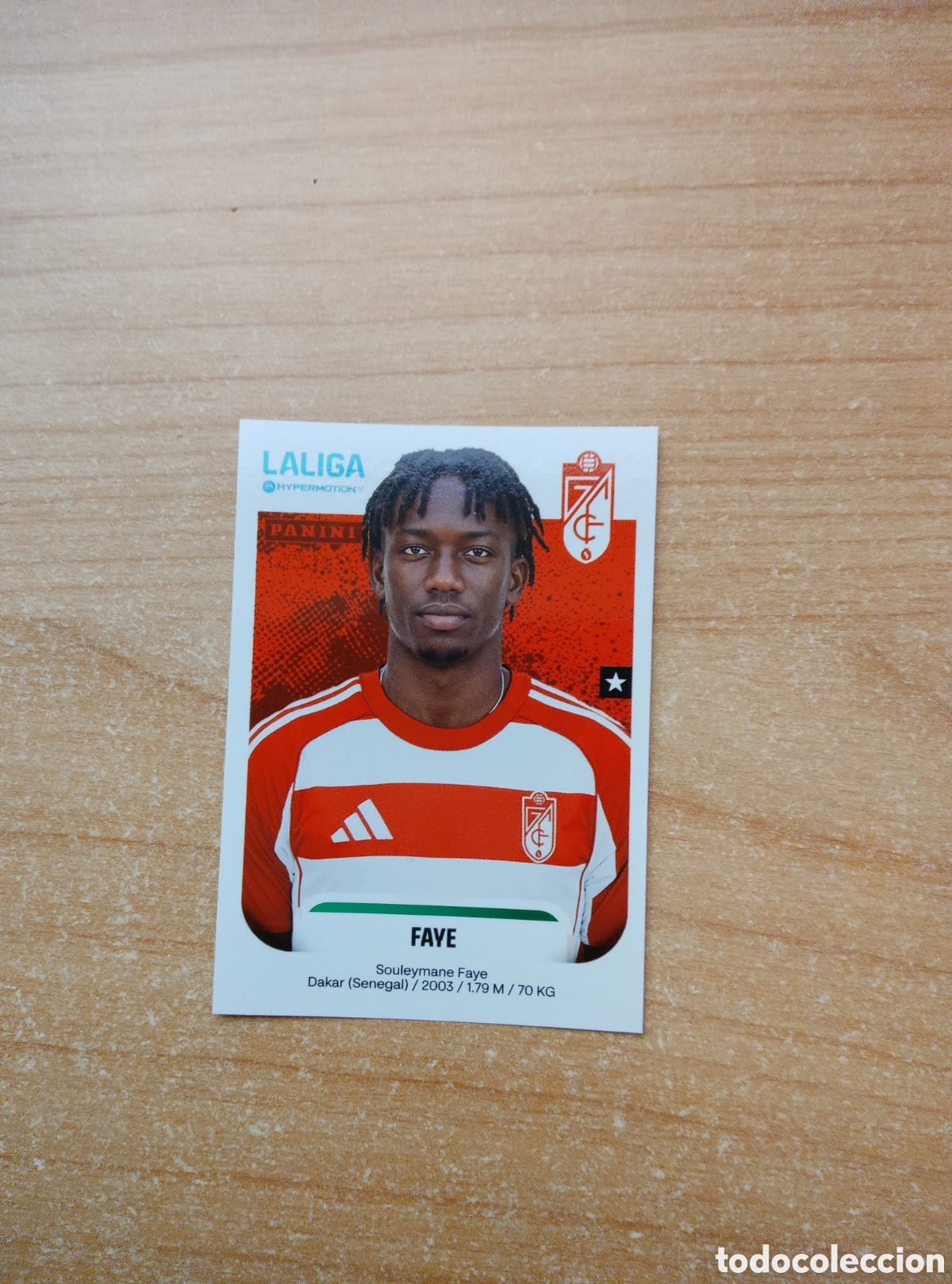 Cromos de f&uacute;tbol: 226 FAYE GRANADA LIGA HYPERMOTION 2025 2026