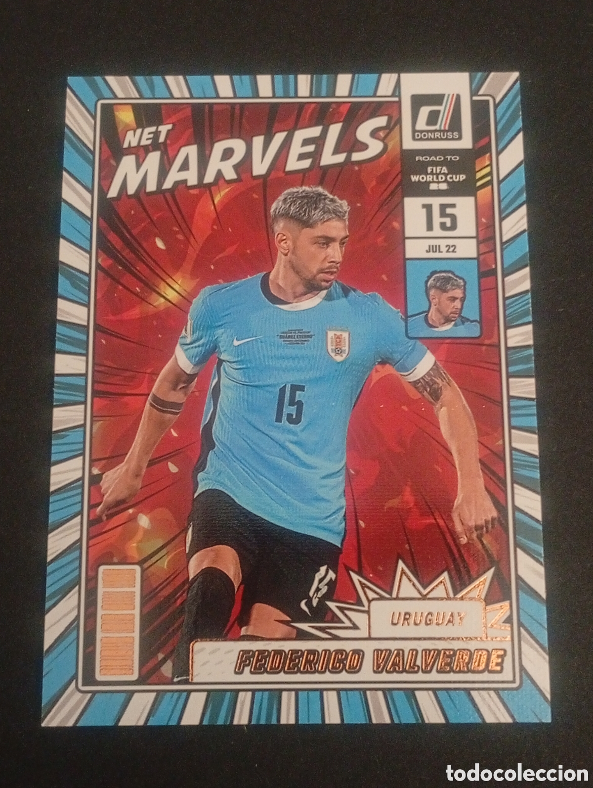 Cromos de f&uacute;tbol: 16 FEDE VALVERDE URUGUAY REAL MADRID MARVELS 2026 FIFA WORLD CUP MUNDIAL DONRUSS ROAD CARDS TOPPS