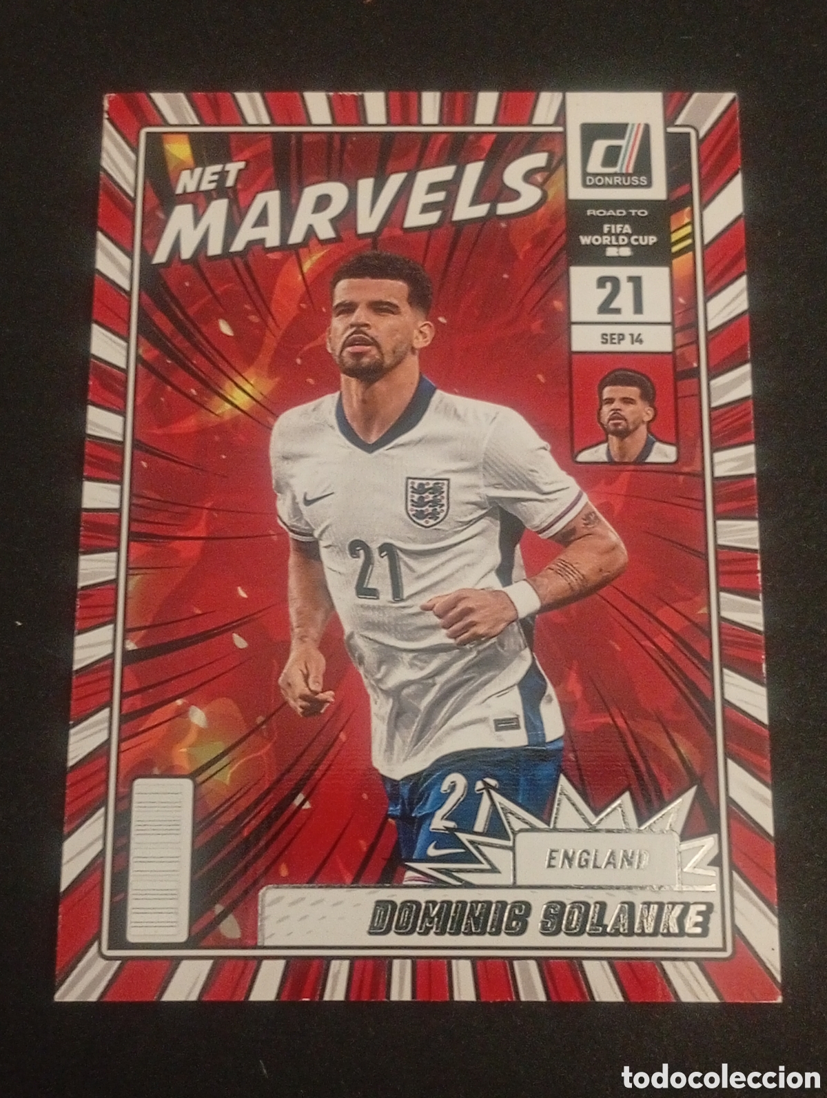 Cromos de f&uacute;tbol: silver 12 SOLANKE ENGLAND MARVELS 2026 FIFA WORLD CUP MUNDIAL DONRUSS ROAD CARDS TOPPS