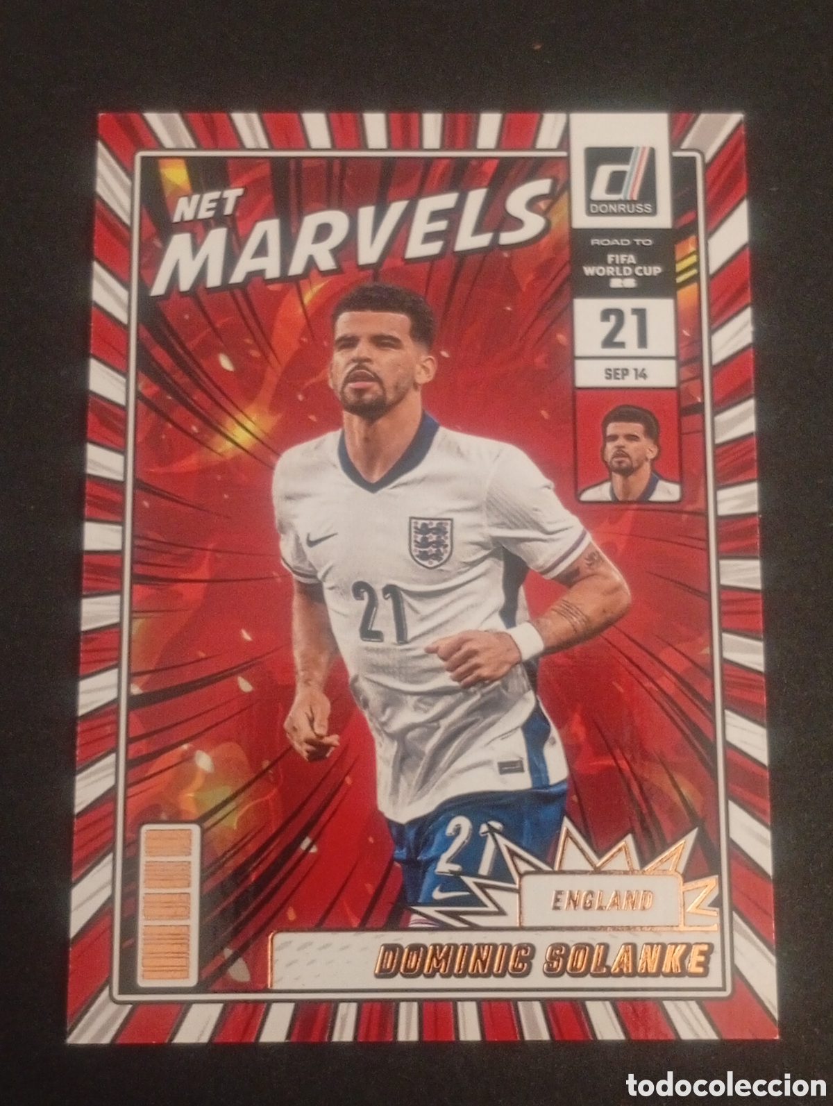 Cromos de f&uacute;tbol: 12 SOLANKE ENGLAND MARVELS 2026 FIFA WORLD CUP MUNDIAL DONRUSS ROAD CARDS TOPPS