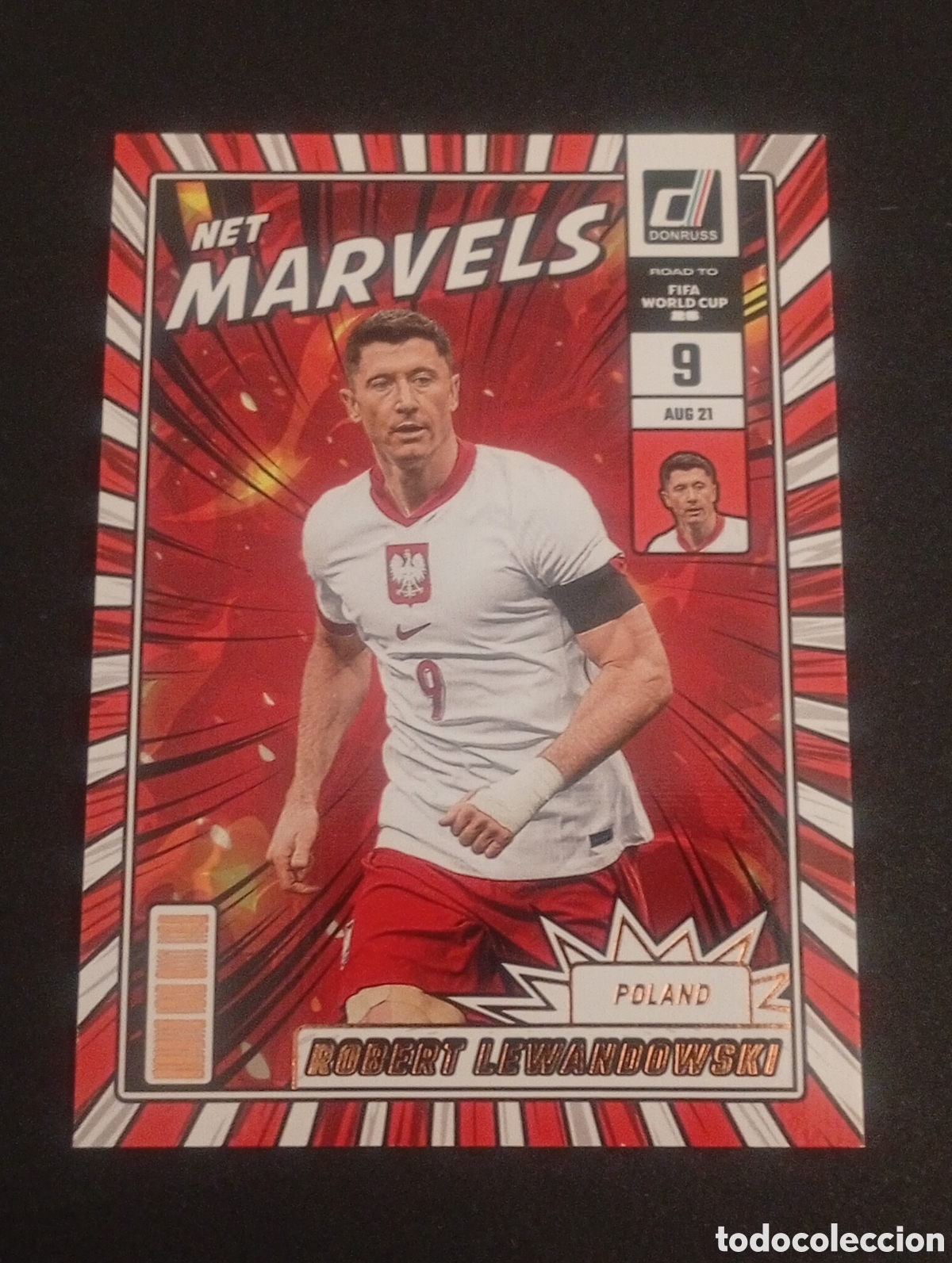 Cromos de f&uacute;tbol: 7 LEWANDOWSKI POLAND POLONIA BARCELONA MARVELS 2026 FIFA WORLD CUP MUNDIAL DONRUSS ROAD CARDS TOPPS