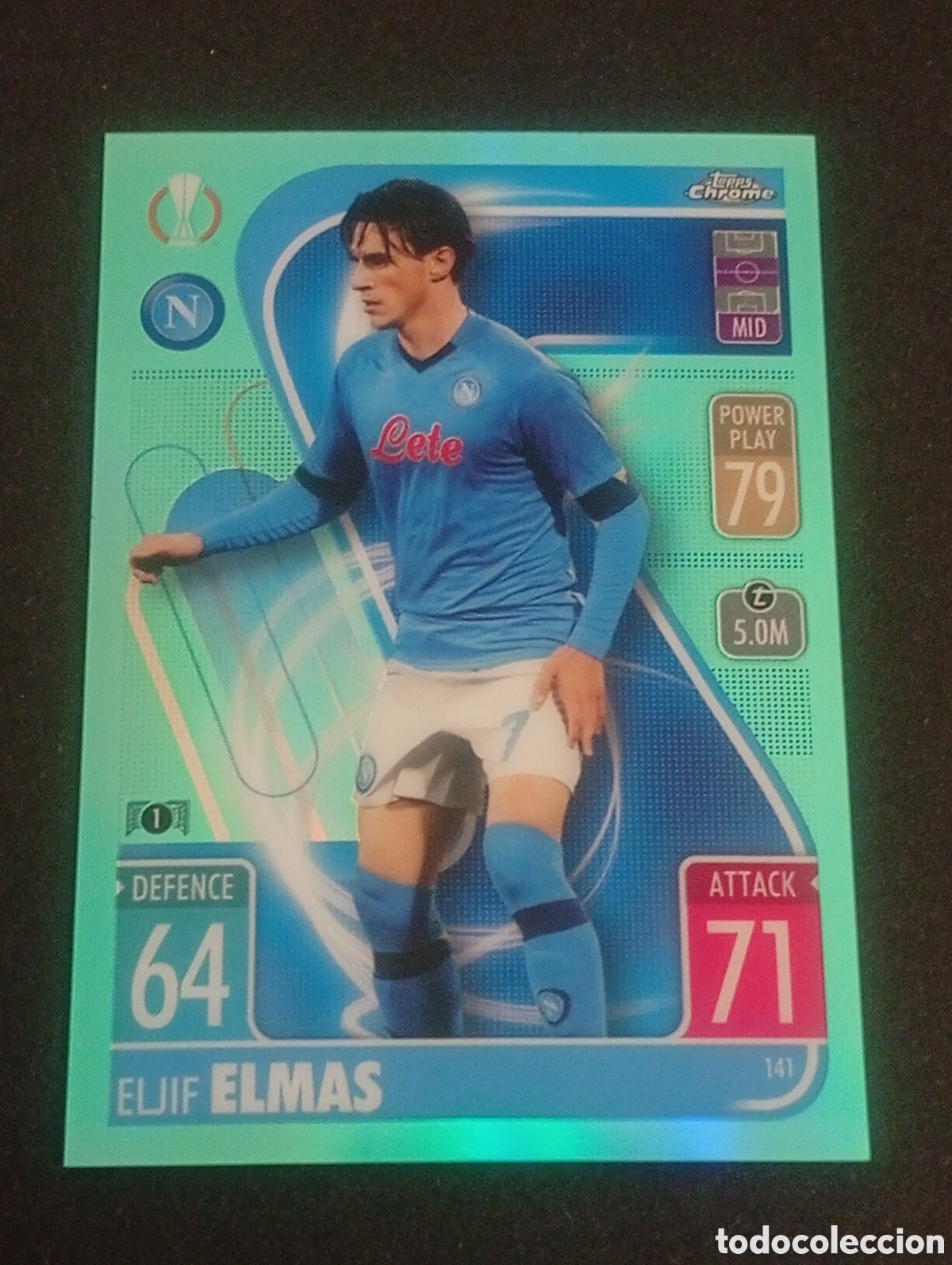 Cromos de f&uacute;tbol: numerada /150 141 ELJIF ELMAS NAPOLI NAPOLES TOPPS CHROME MATCH ATTAX 2021 2022 21 22 CARDS PANINI