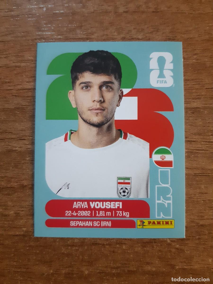 Cromos de f&uacute;tbol: ARYA YOUSEFI IR&Aacute;N UPDATE SET ACTUALIZACI&Oacute;N MUNDIAL 2026 PANINI STICKERS. NUEVO