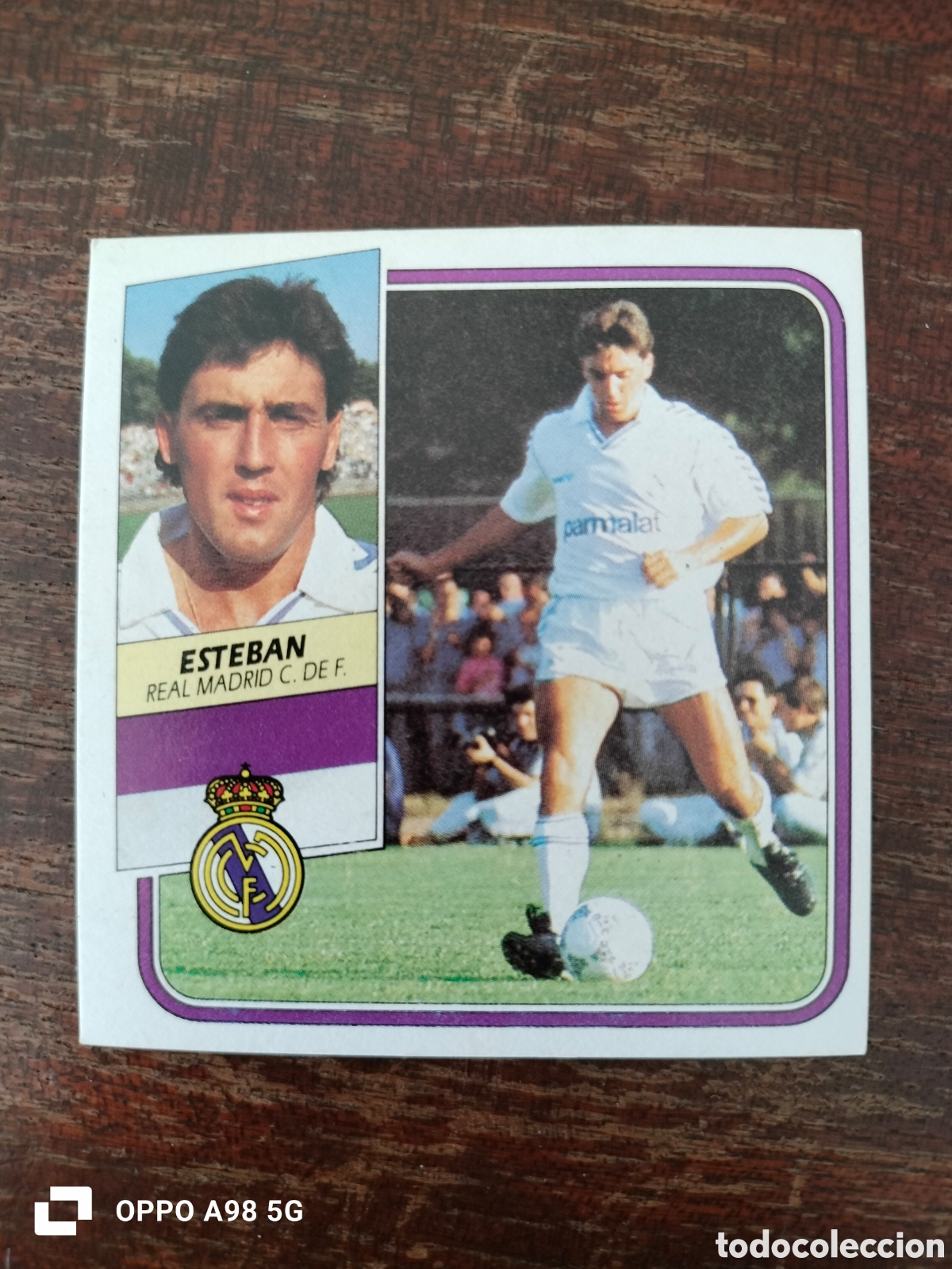 Cromos de f&uacute;tbol: Cromo Esteban Real Madrid liga este 89 90 1989 1990