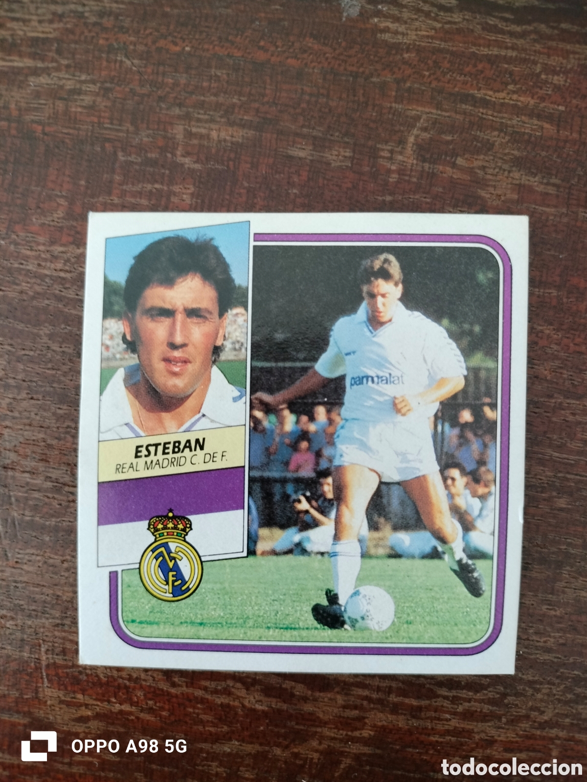 Cromos de f&uacute;tbol: Cromo Esteban Real Madrid liga este 89 90 1989 1990