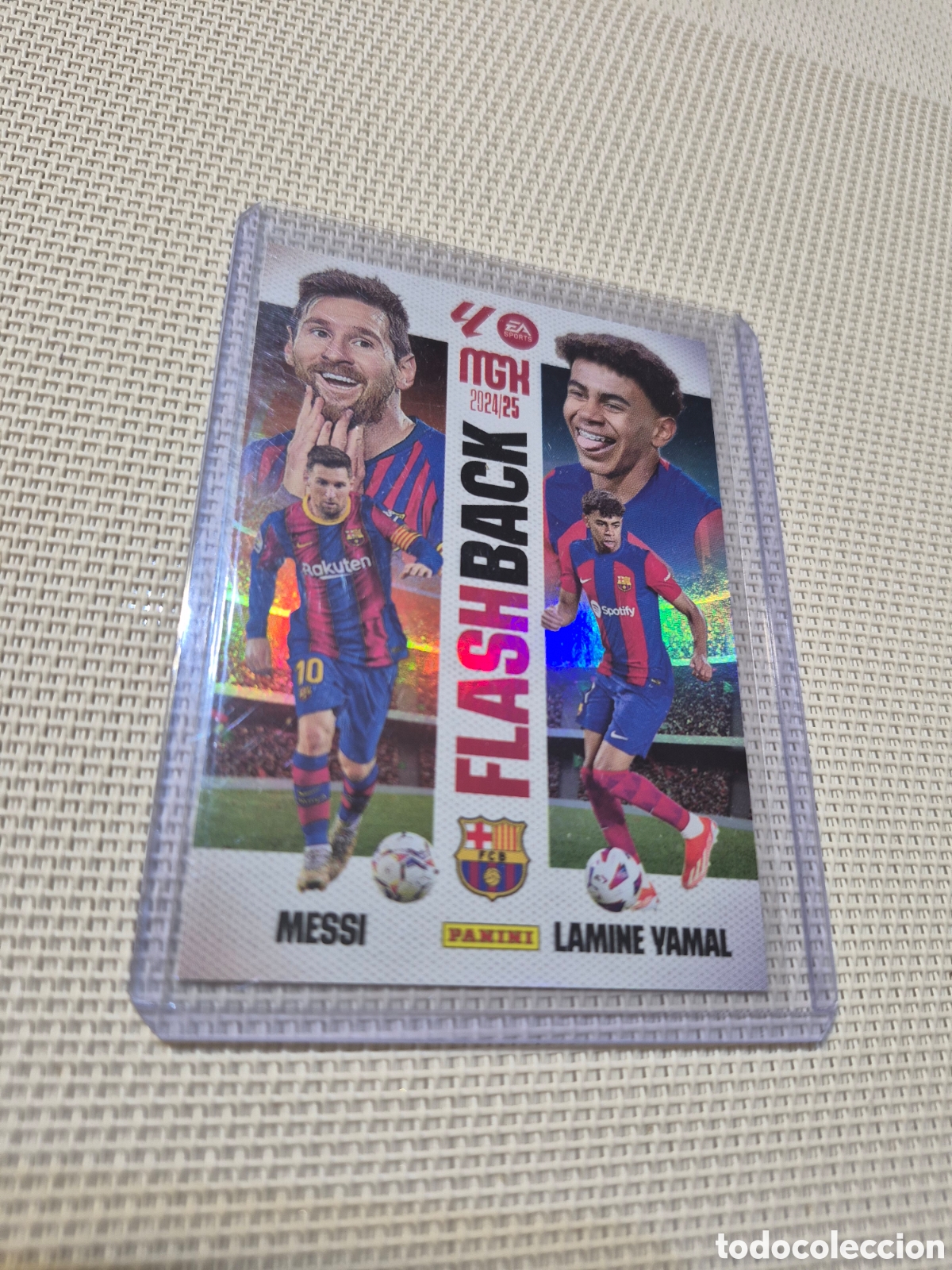 Cromos de f&uacute;tbol: Lamine Yamal & Lionel Messi fc Barcelona