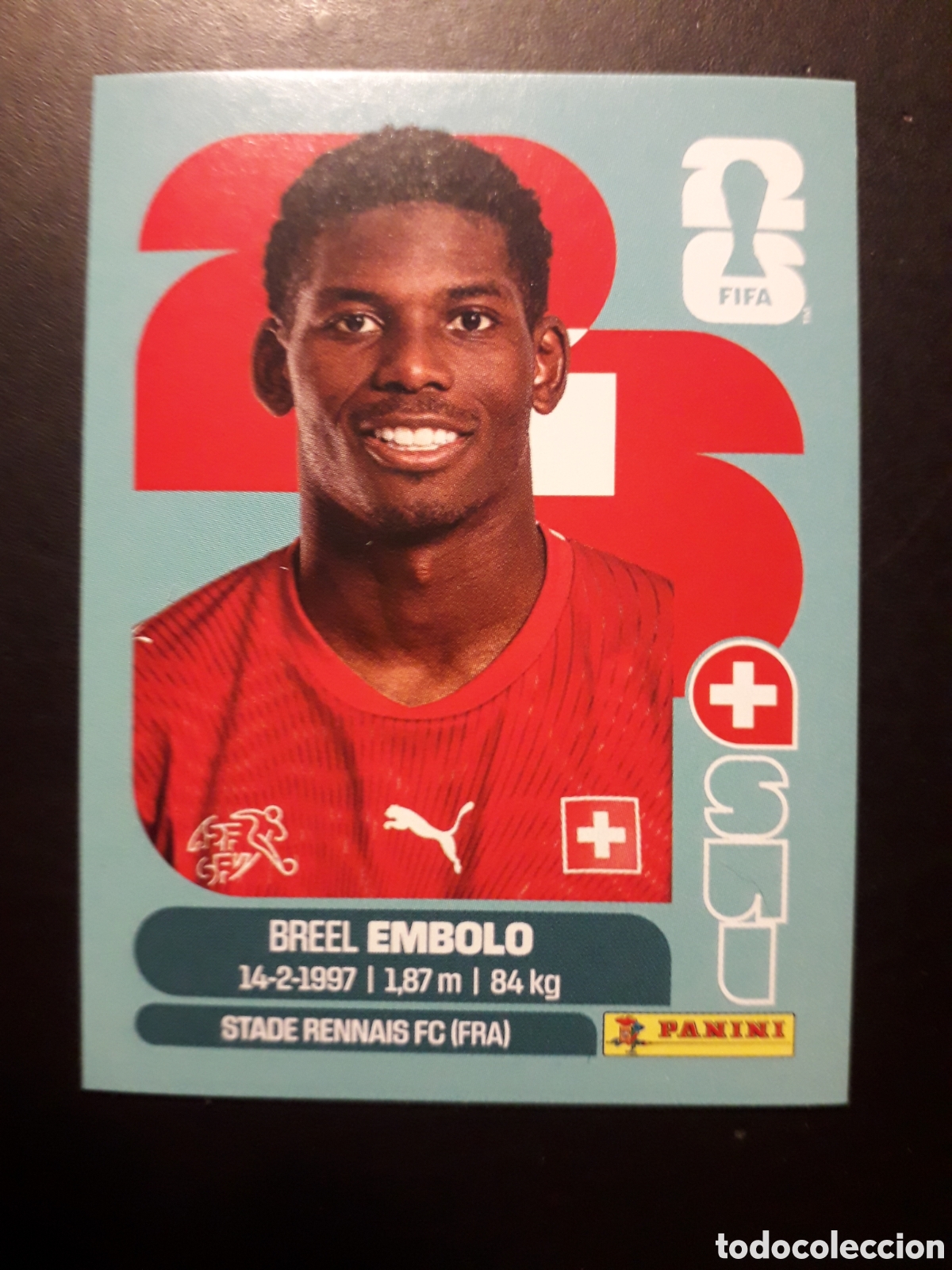 Cromos de f&uacute;tbol: EMBOLO SUIZA SUI 17 MUNDIAL F&Uacute;TBOL 2026 FIFA WORLD CUP PANINI SIN PEGAR PEDIDO M&Iacute;NIMO 3&euro;
