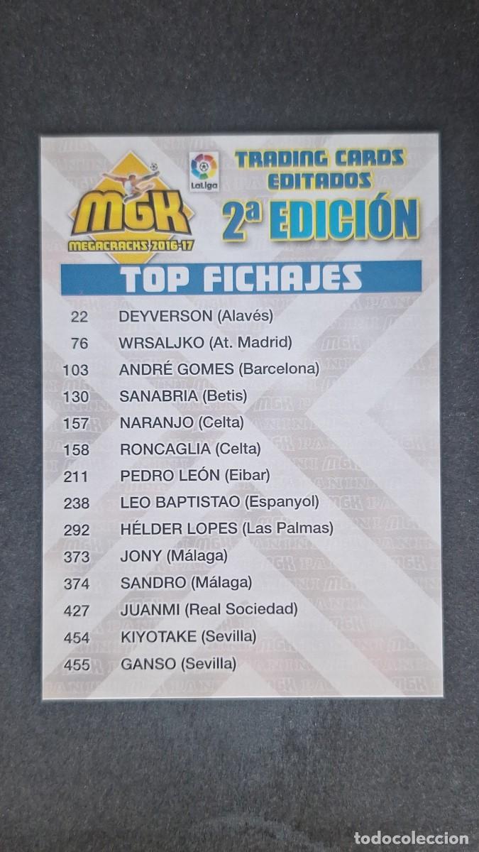 Cromos de f&uacute;tbol: L1 INDICE 2&ordf; EDICION PANINI MEGACRACKS 2016 2017 16 17