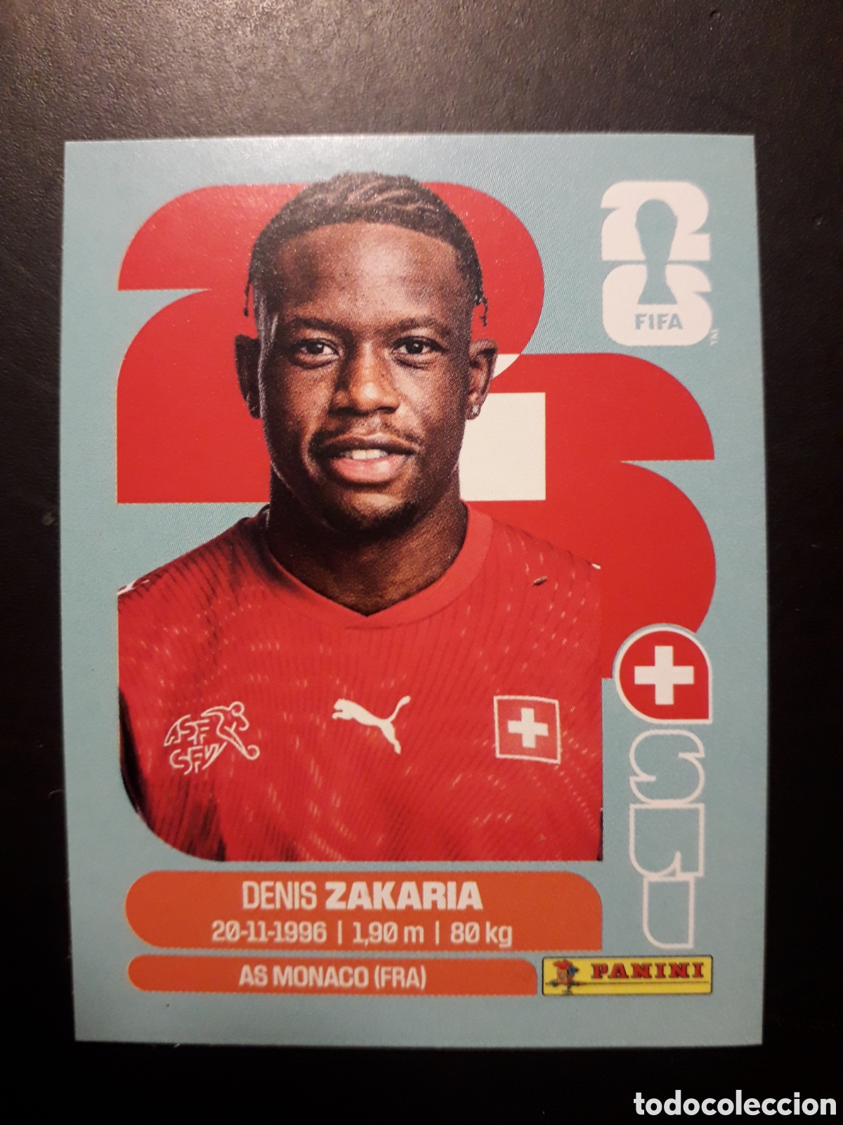 Cromos de f&uacute;tbol: ZAKARIA SUIZA SUI 10 MUNDIAL F&Uacute;TBOL 2026 FIFA WORLD CUP PANINI SIN PEGAR PEDIDO M&Iacute;NIMO 3&euro;