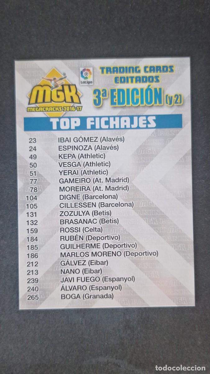 Cromos de f&uacute;tbol: L1 INDICE 3&ordf; EDICION (Y 2) PANINI MEGACRACKS 2016 2017 16 17