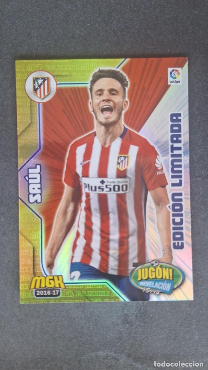 Cromos de f&uacute;tbol: L1 SAUL ATLETICO DE MADRID 70B JUGON REVELACION EDICION LIMITADA PANINI MEGACRACKS 2016 2017 16 17