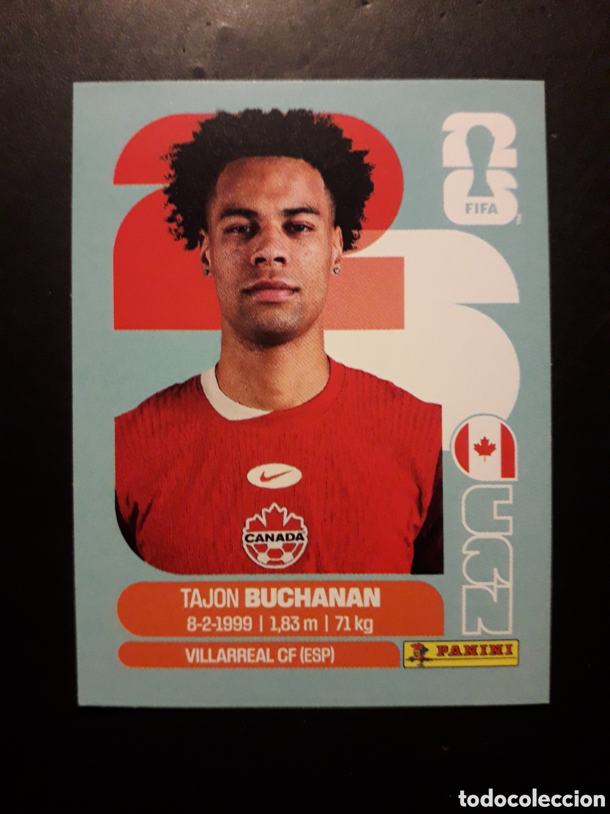 Cromos de f&uacute;tbol: BUCHANAN CANAD&Aacute; CAN 17 MUNDIAL F&Uacute;TBOL 2026 FIFA WORLD CUP PANINI SIN PEGAR PEDIDO M&Iacute;NIMO 3&euro;