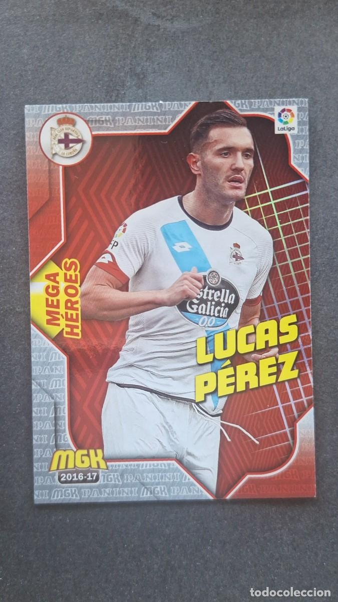 Cromos de f&uacute;tbol: L1 LUCAS PEREZ DEPORTIVO DE LA CORU&Ntilde;A 188 MEGA HEROES PANINI MEGACRACKS 2016 2017 16 17