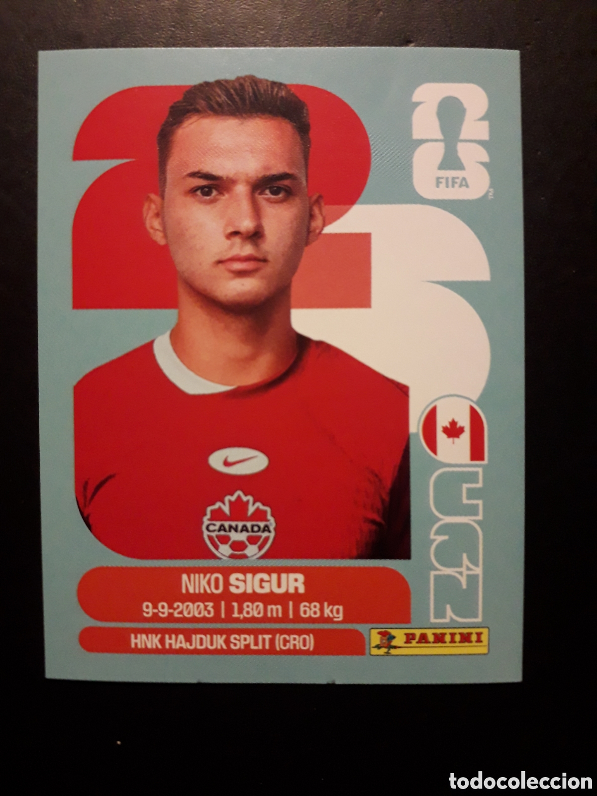 Cromos de f&uacute;tbol: SIGUR CANAD&Aacute; CAN 16 MUNDIAL F&Uacute;TBOL 2026 FIFA WORLD CUP PANINI SIN PEGAR PEDIDO M&Iacute;NIMO 3&euro;