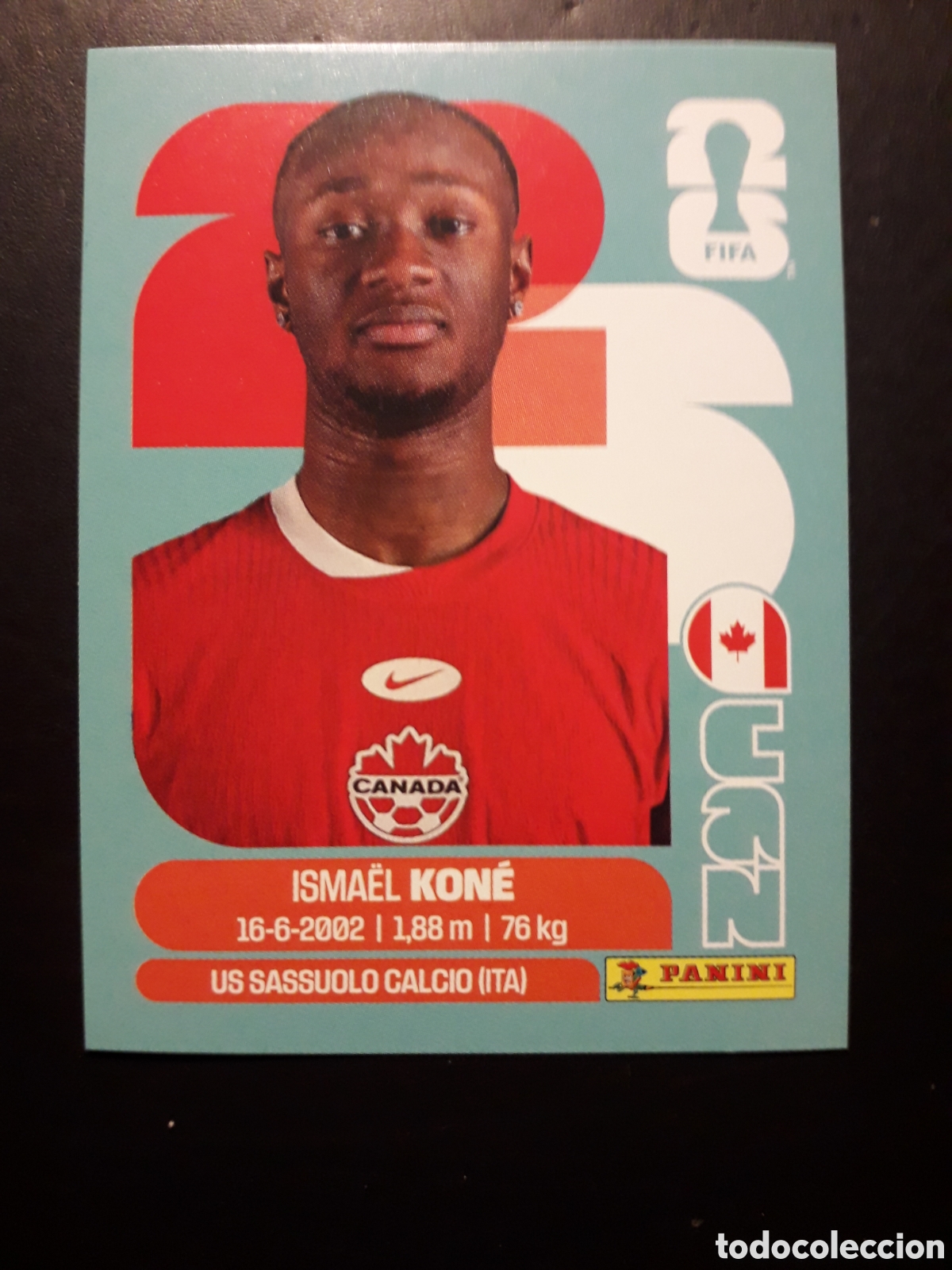 Cromos de f&uacute;tbol: KON&Eacute; CANAD&Aacute; CAN 11 MUNDIAL F&Uacute;TBOL 2026 FIFA WORLD CUP PANINI SIN PEGAR PEDIDO M&Iacute;NIMO 3&euro;.