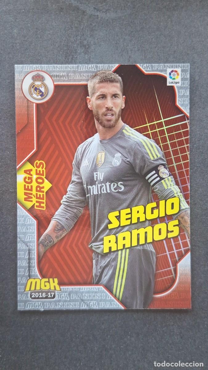 Cromos de f&uacute;tbol: L1 SERGIO RAMOS REAL MADRID 349 MEGA HEROES PANINI MEGACRACKS 2016 2017 16 17