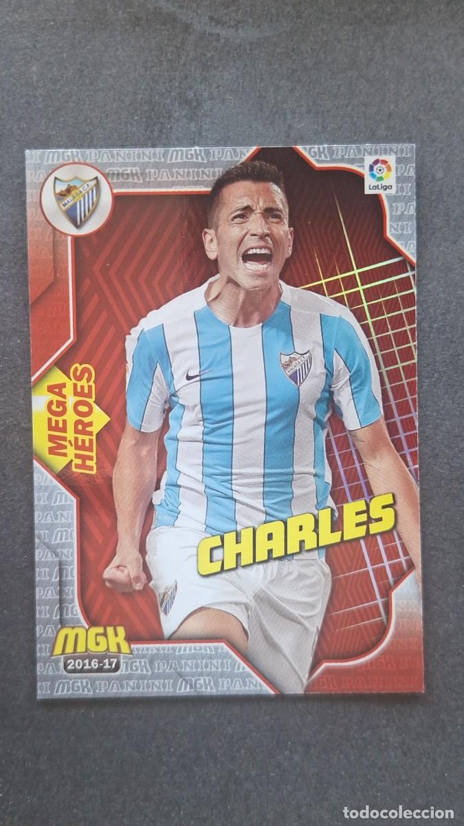 Cromos de f&uacute;tbol: L1 CHARLES MALAGA C. F. 377 MEGA HEROES PANINI MEGACRACKS 2016 2017 16 17