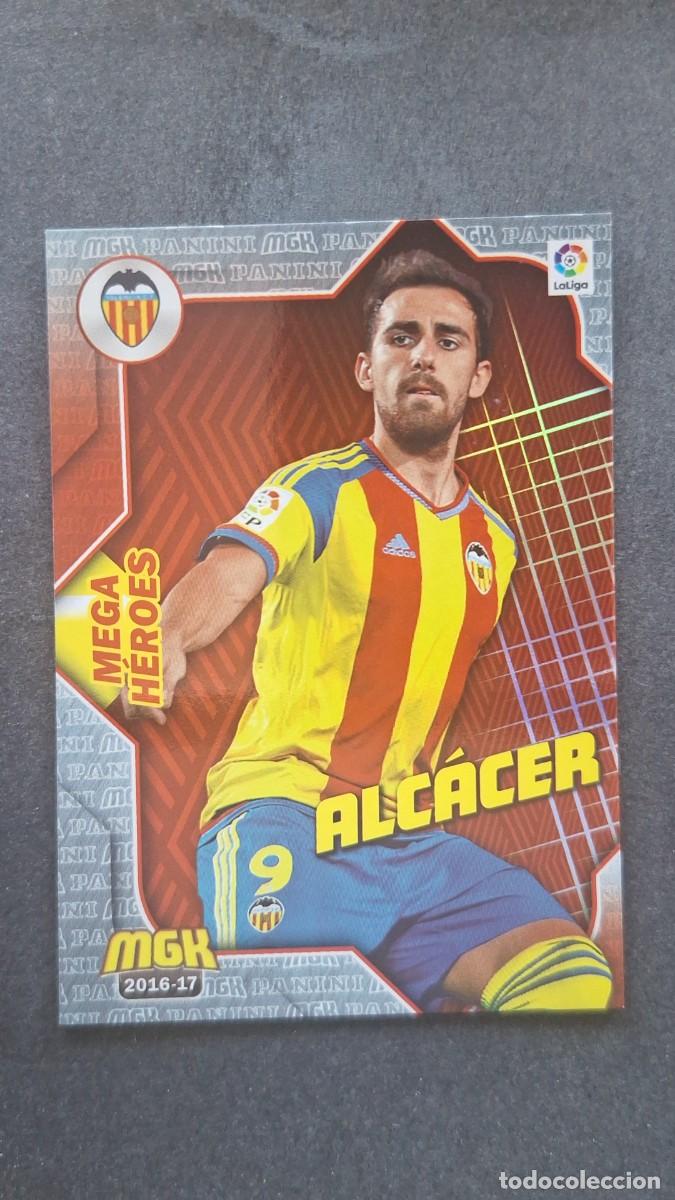 Cromos de f&uacute;tbol: L1 ALCACER VALENCIA C. F. 512 MEGA HEROES PANINI MEGACRACKS 2016 2017 16 17