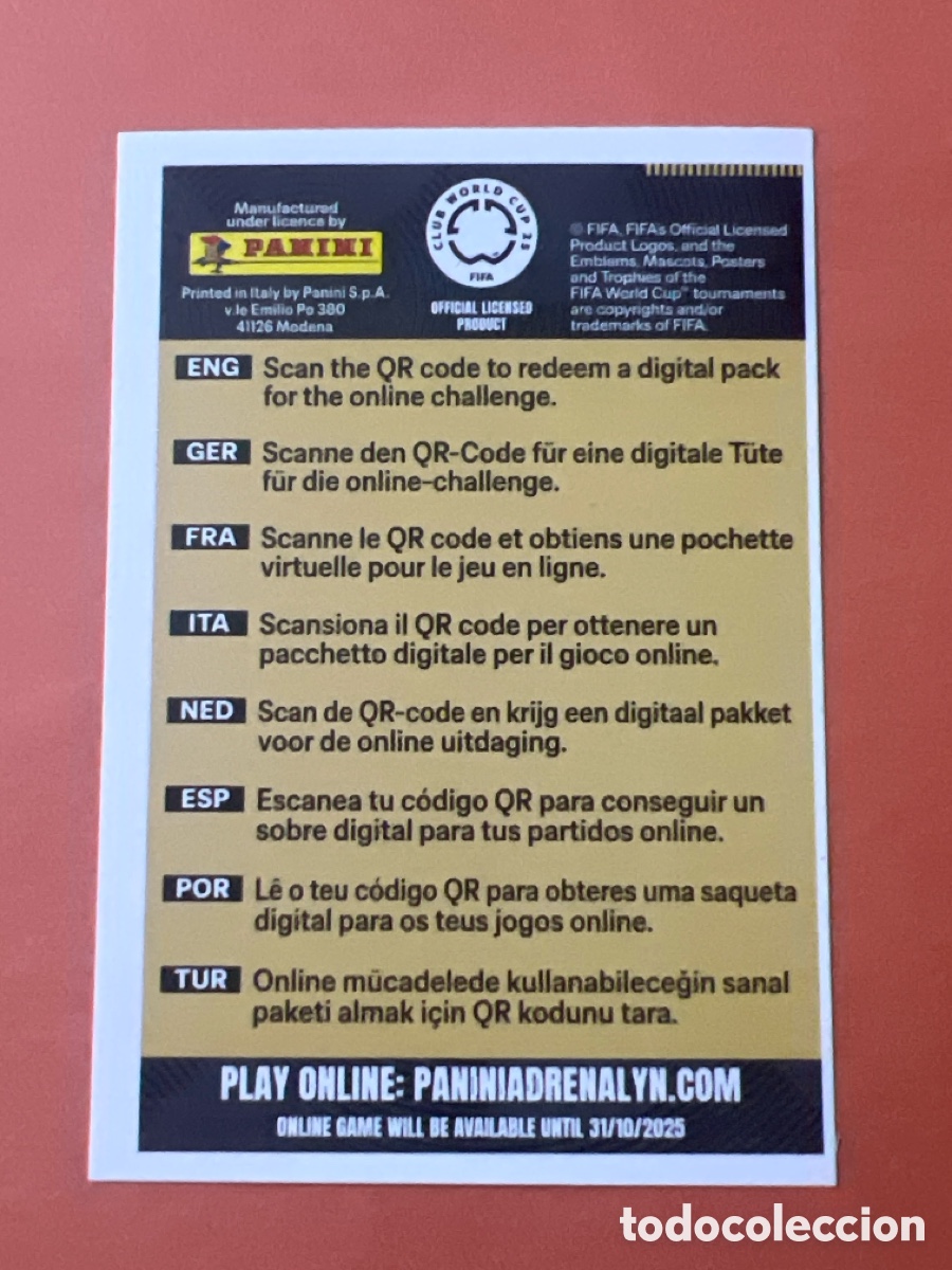 Cromos de f&uacute;tbol: C4668. GET YOUR DIGITAL PACK PANINI ADRENALYN XL CLUB WORLD CUP 25