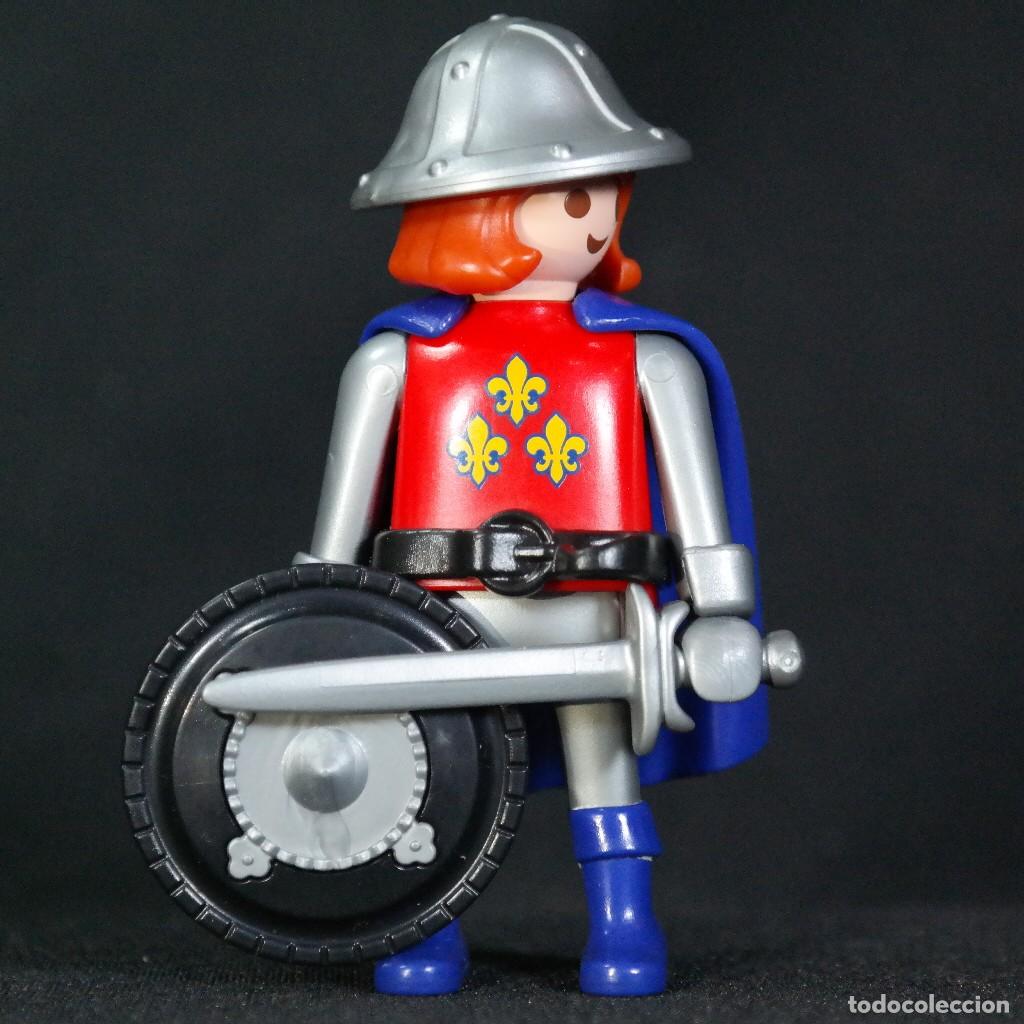 Cromos de f&uacute;tbol: Playmobil caballero flor de lys ☼