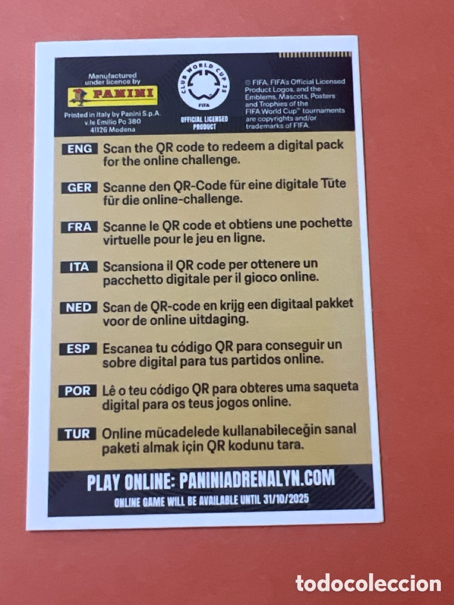 Cromos de f&uacute;tbol: C4671. GET YOUR DIGITAL PACK PANINI ADRENALYN XL CLUB WORLD CUP 25