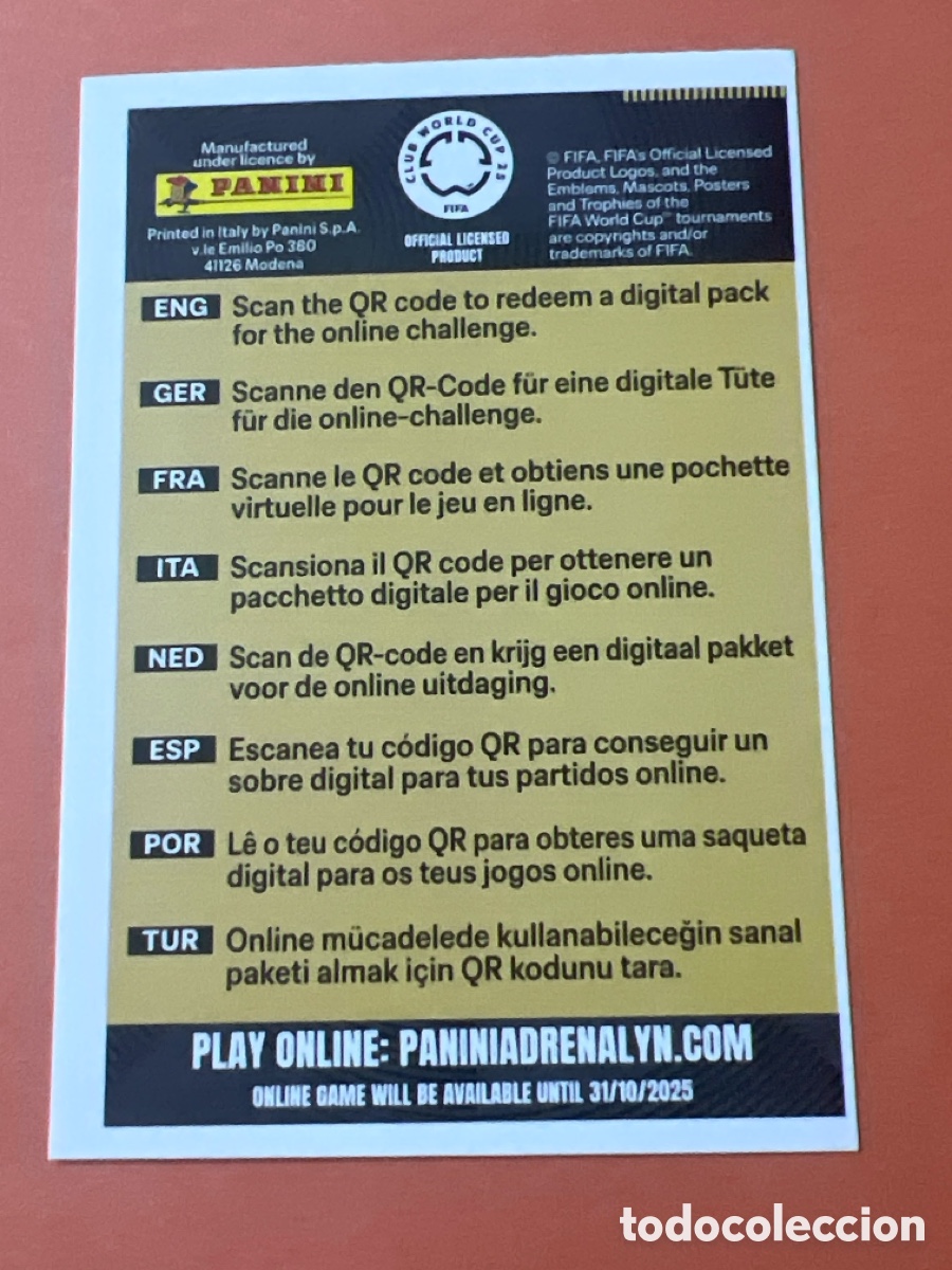Cromos de f&uacute;tbol: C4679. GET YOUR DIGITAL PACK PANINI ADRENALYN XL CLUB WORLD CUP 25