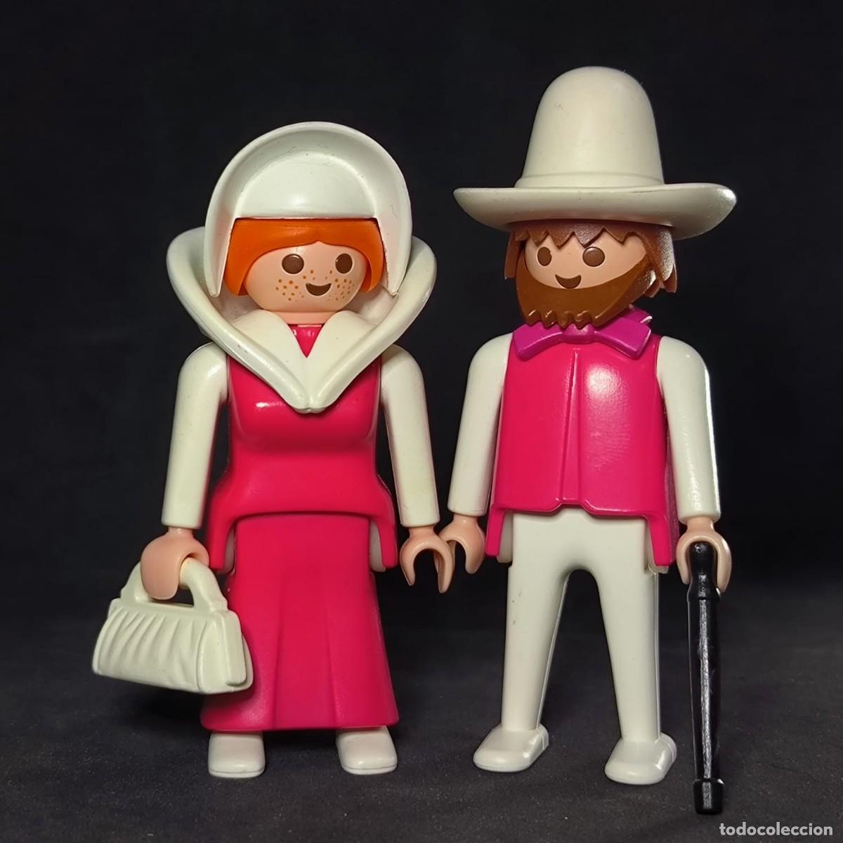 Cromos de f&uacute;tbol: Playmobil hombre y mujer ☼