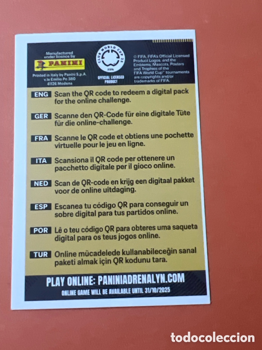 Cromos de f&uacute;tbol: C4680. GET YOUR DIGITAL PACK PANINI ADRENALYN XL CLUB WORLD CUP 25