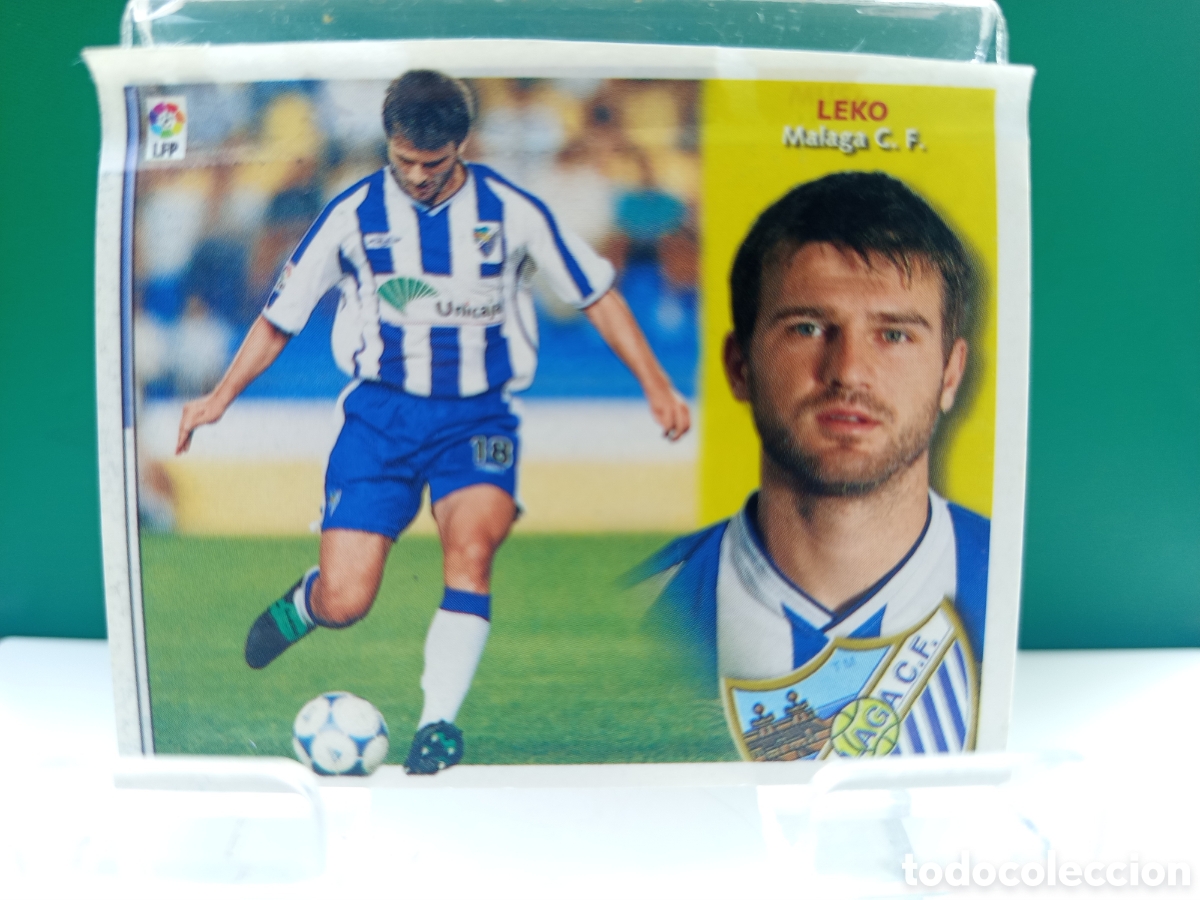 Fu&szlig;ball-Sticker: ❇️ CROMO ⚽ LEKO M&Aacute;LAGA LIGA 02 03 2002 2003 LFP ESTE PANINI DESPEGADO EN VENTANILLA ❇️