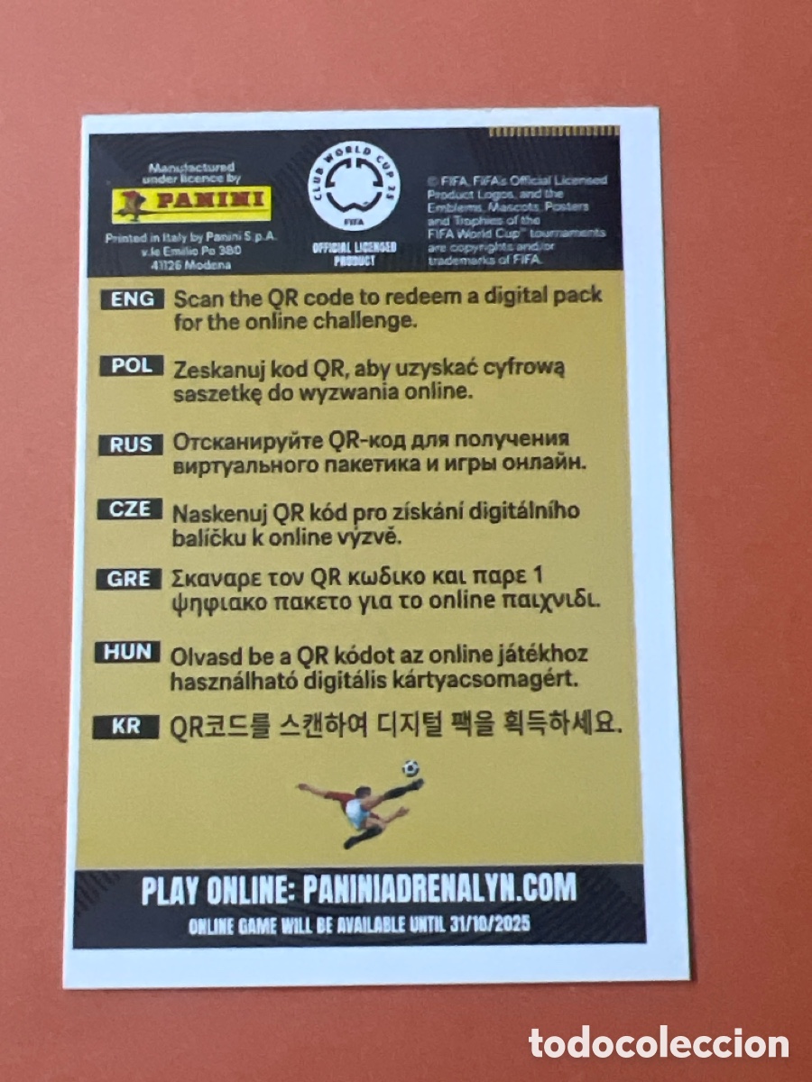 Cromos de f&uacute;tbol: C4685. GET YOUR DIGITAL PACK PANINI ADRENALYN XL CLUB WORLD CUP 25