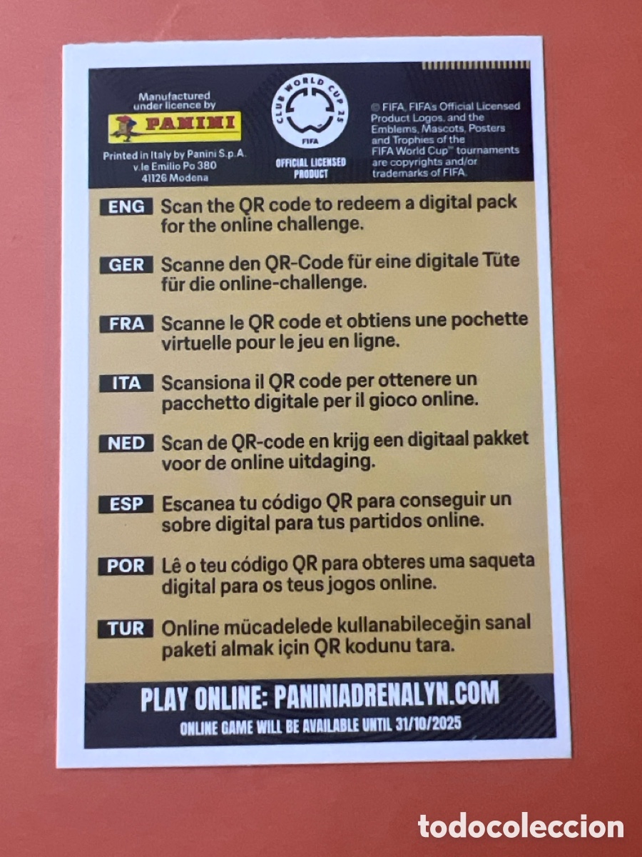 Cromos de f&uacute;tbol: C4668. GET YOUR DIGITAL PACK PANINI ADRENALYN XL CLUB WORLD CUP 25