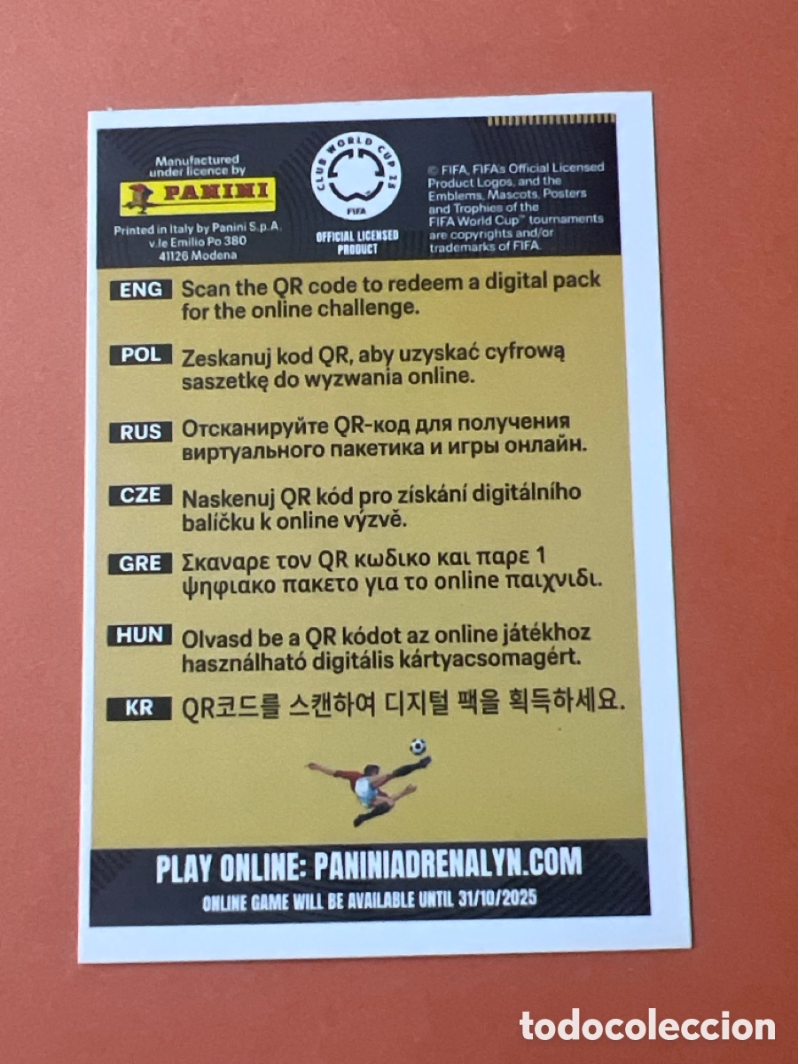 Cromos de f&uacute;tbol: C4692. GET YOUR DIGITAL PACK PANINI ADRENALYN XL CLUB WORLD CUP 25