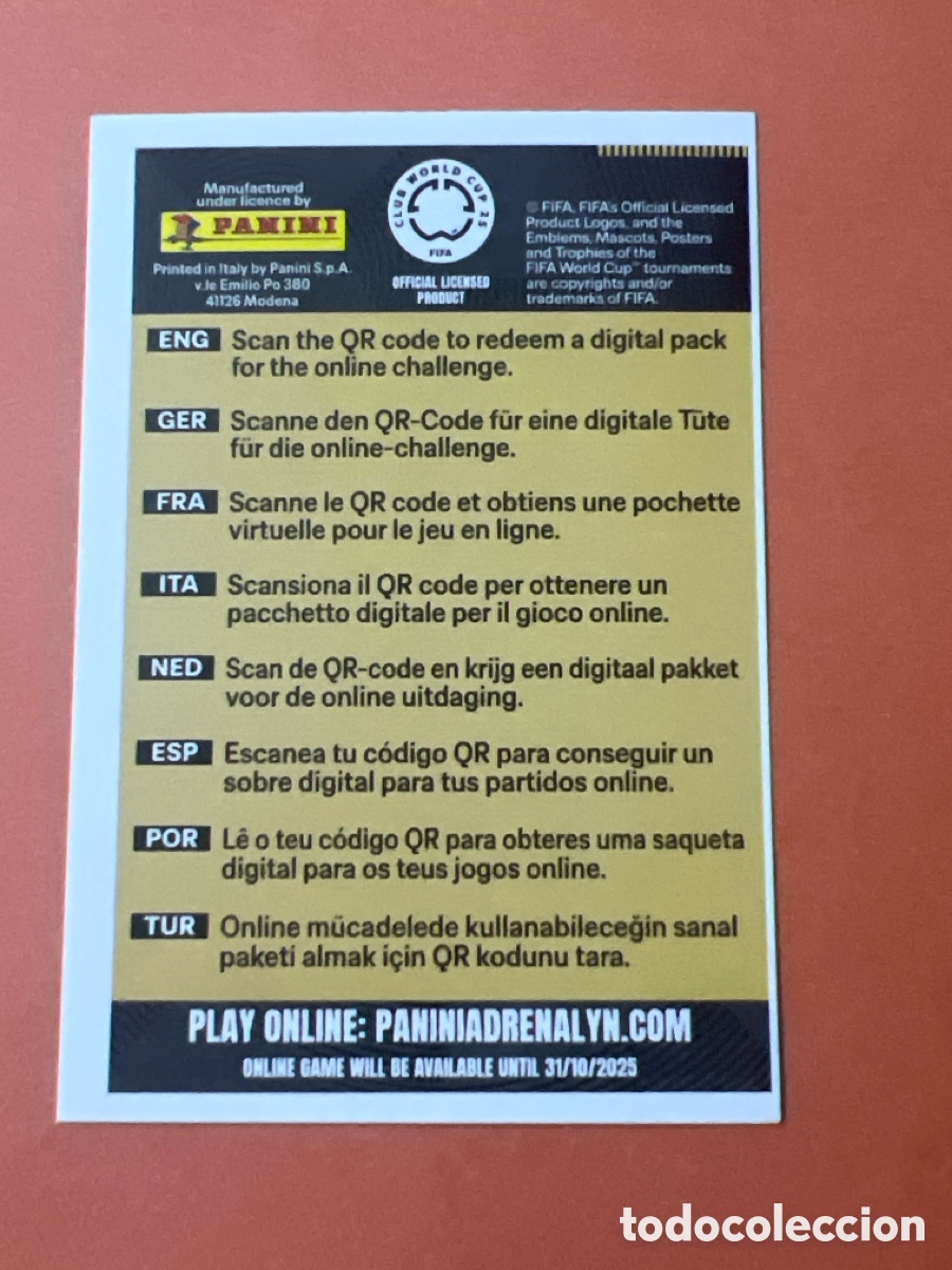 Cromos de f&uacute;tbol: C4693. GET YOUR DIGITAL PACK PANINI ADRENALYN XL CLUB WORLD CUP 25
