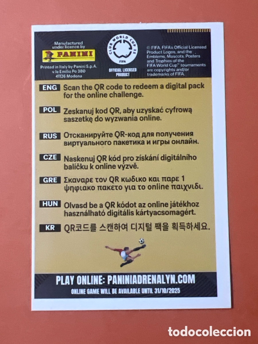Cromos de f&uacute;tbol: C4694. GET YOUR DIGITAL PACK PANINI ADRENALYN XL CLUB WORLD CUP 25