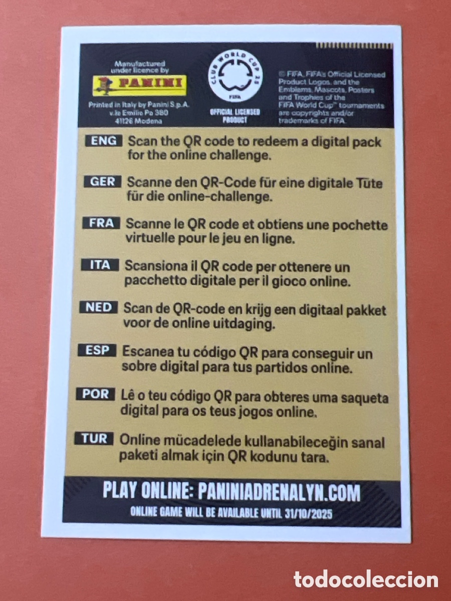 Cromos de f&uacute;tbol: C4701. GET YOUR DIGITAL PACK PANINI ADRENALYN XL CLUB WORLD CUP 25