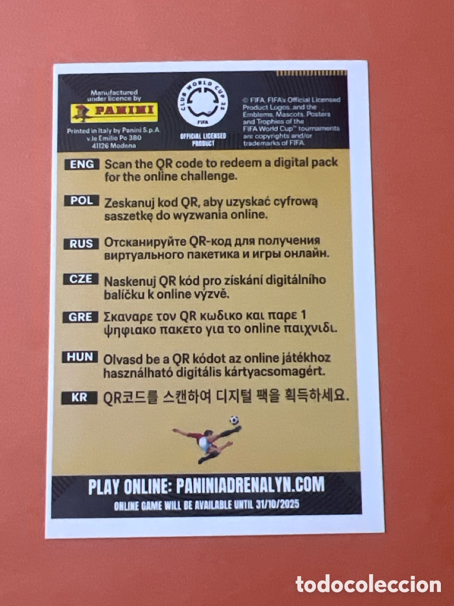 Cromos de f&uacute;tbol: C4703. GET YOUR DIGITAL PACK PANINI ADRENALYN XL CLUB WORLD CUP 25
