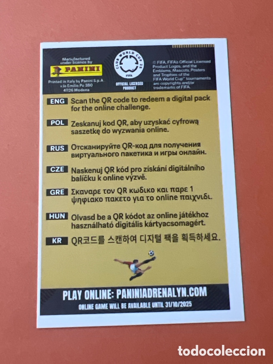 Cromos de f&uacute;tbol: C4708. GET YOUR DIGITAL PACK PANINI ADRENALYN XL CLUB WORLD CUP 25
