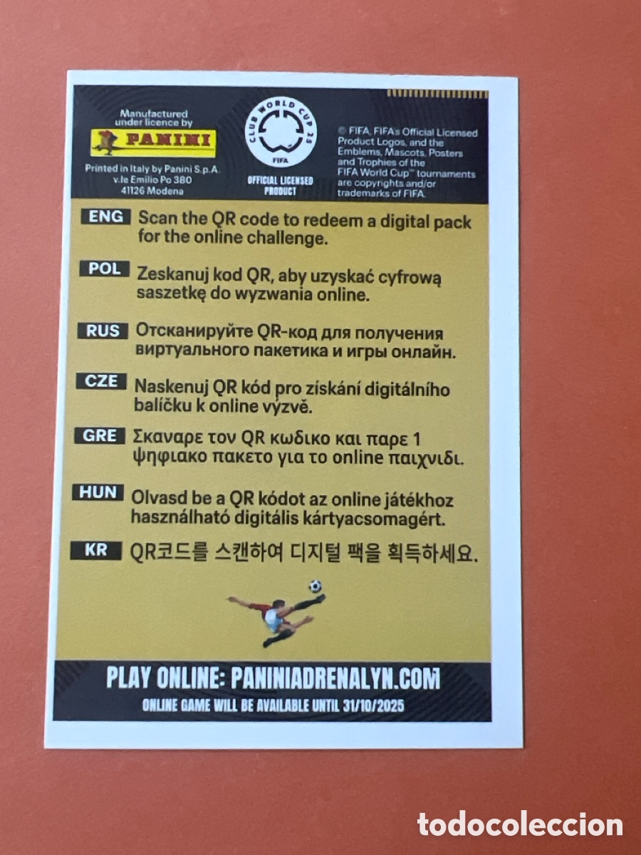 Cromos de f&uacute;tbol: C4710. GET YOUR DIGITAL PACK PANINI ADRENALYN XL CLUB WORLD CUP 25