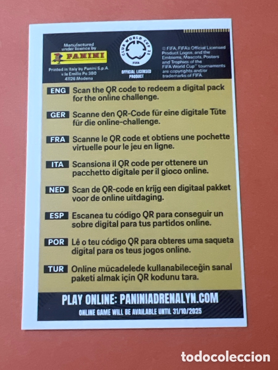 Cromos de f&uacute;tbol: C4714. GET YOUR DIGITAL PACK PANINI ADRENALYN XL CLUB WORLD CUP 25