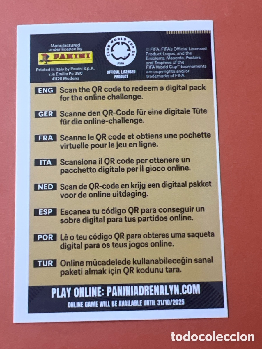 Cromos de f&uacute;tbol: C4715. GET YOUR DIGITAL PACK PANINI ADRENALYN XL CLUB WORLD CUP 25
