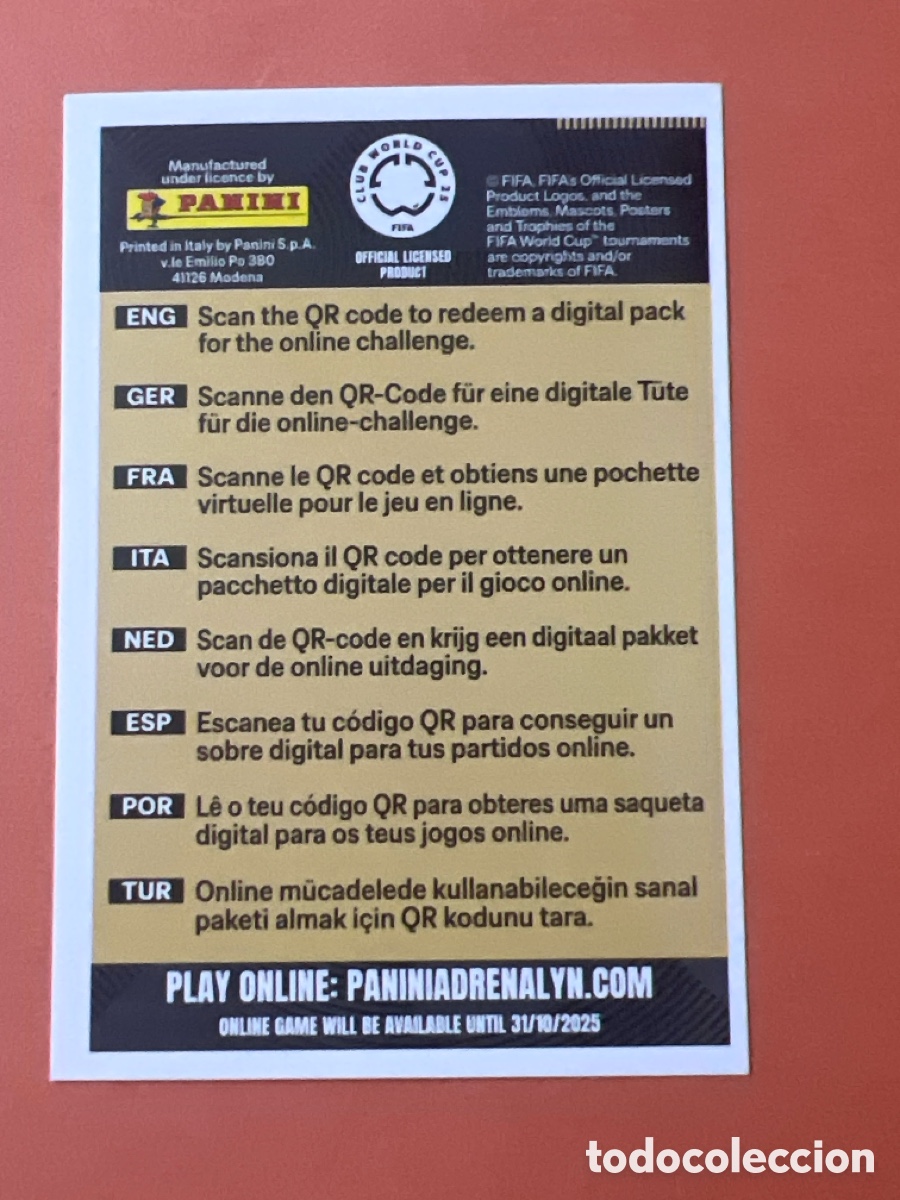 Cromos de f&uacute;tbol: C4716. GET YOUR DIGITAL PACK PANINI ADRENALYN XL CLUB WORLD CUP 25